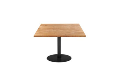 Table carrée pied central